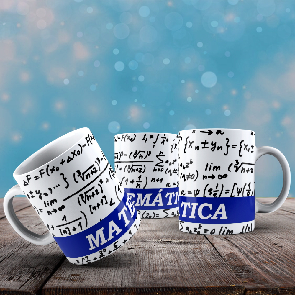 caneca professor de matemática