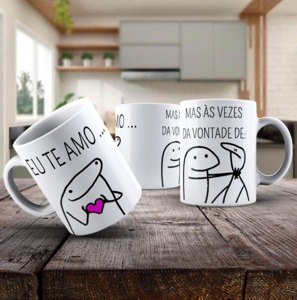 caneca te amo mas as vezes