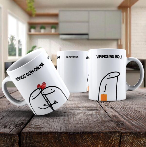 caneca flork vamos com calma