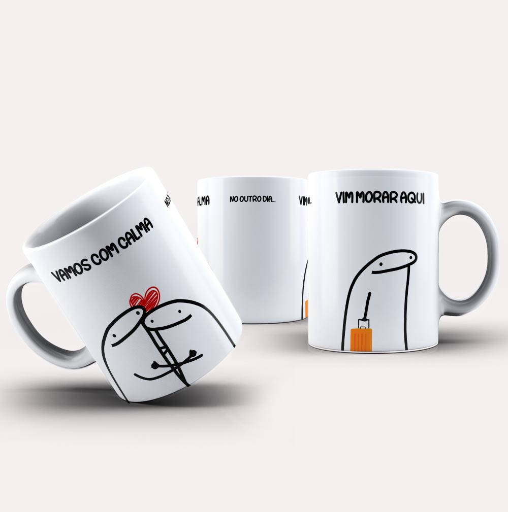 caneca flork vamos com calma