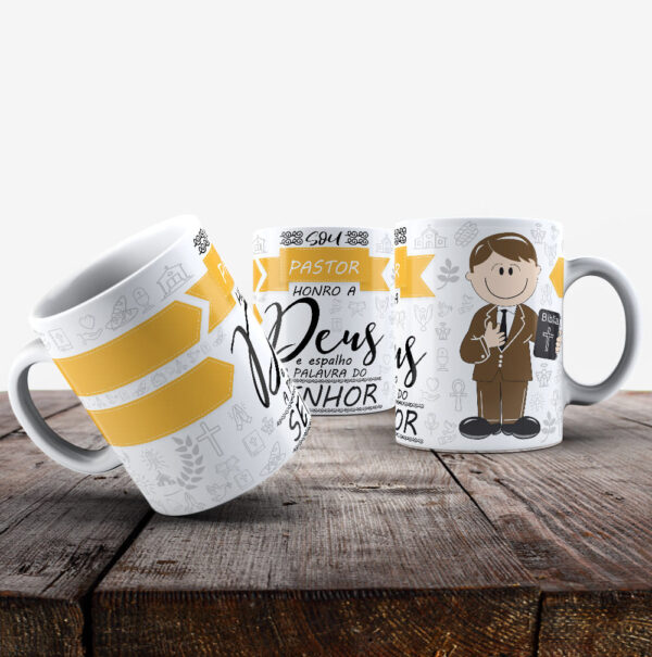 caneca pastor religiao