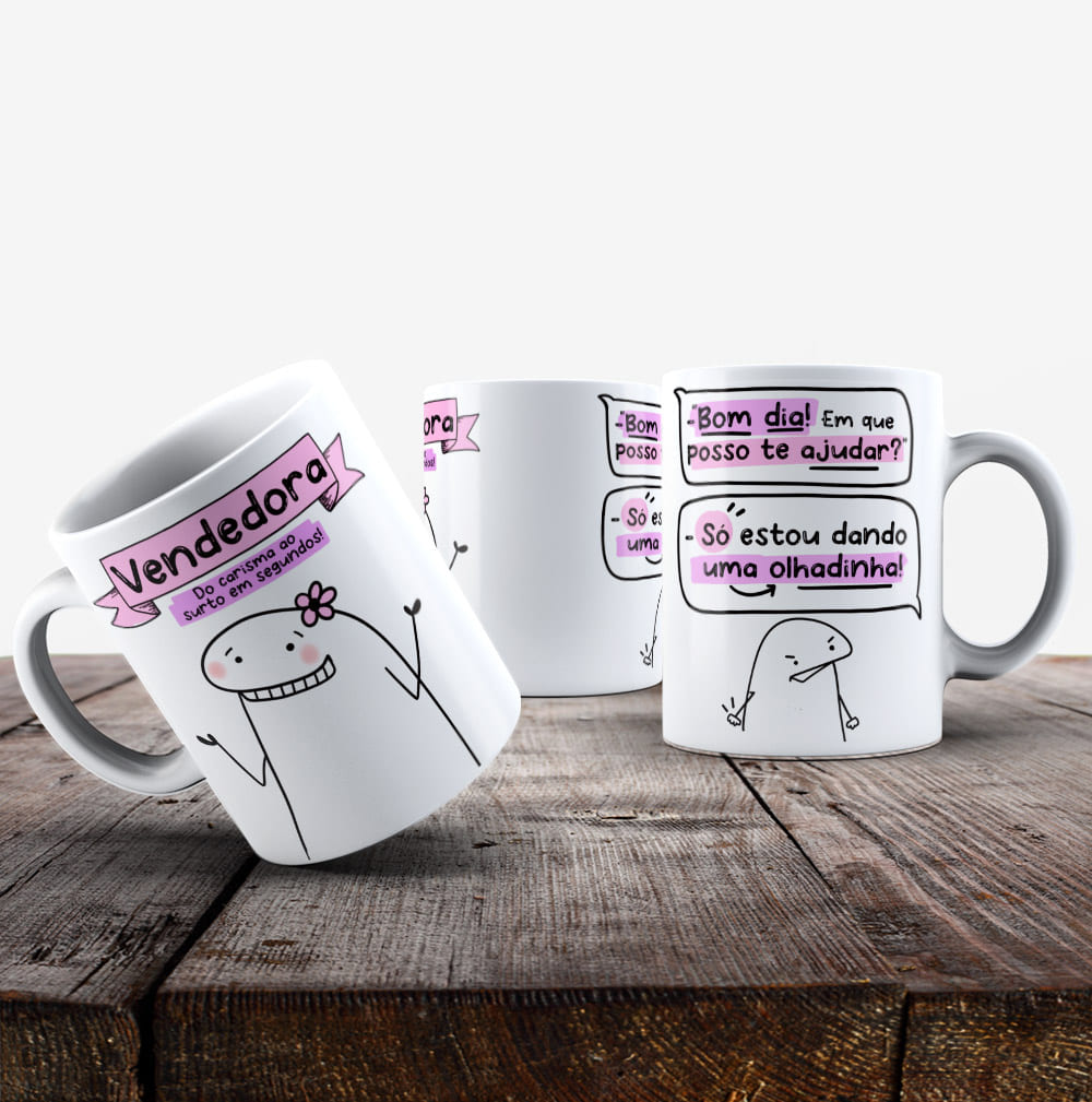 caneca Vendedora flork bento