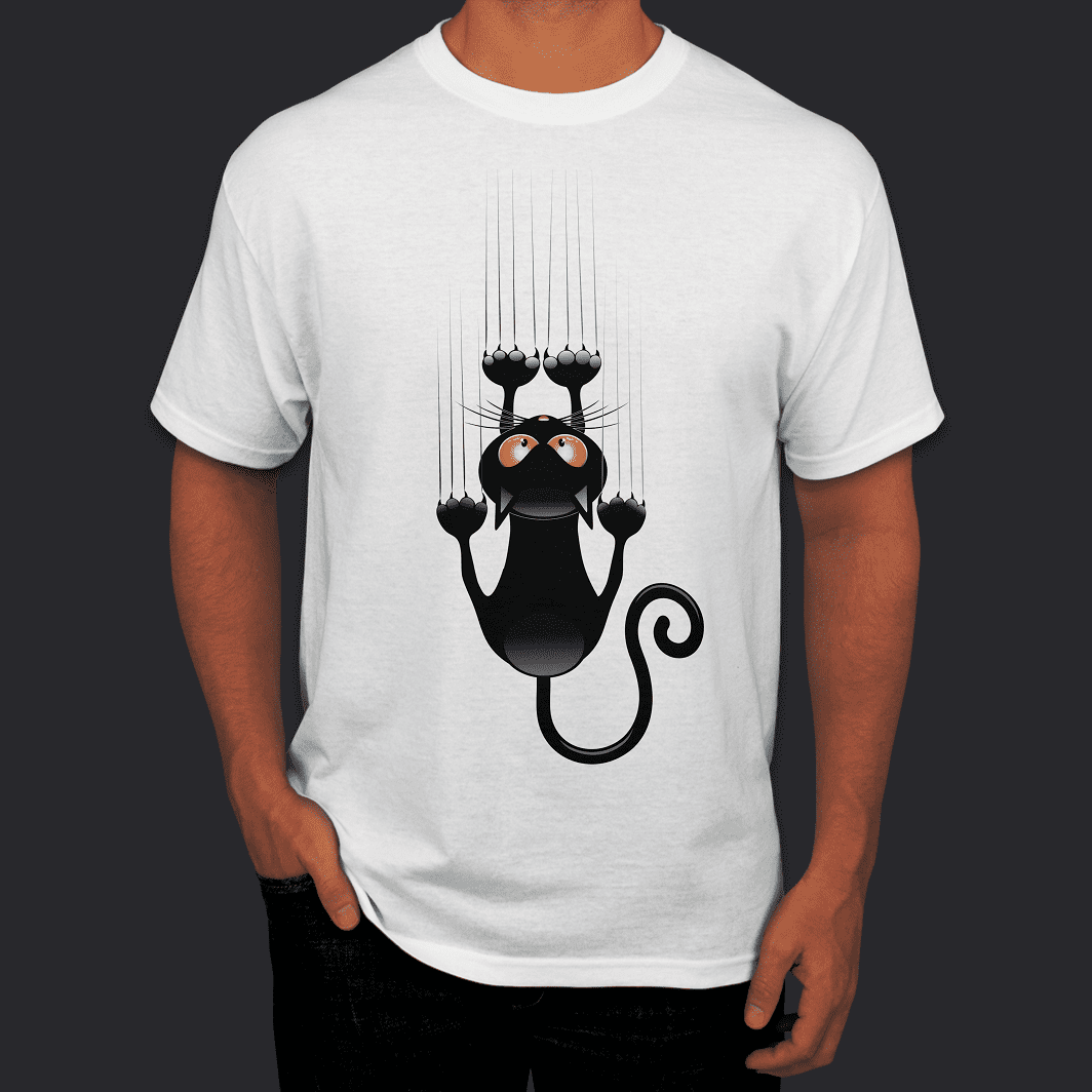 camiseta branca gatinho cilmento