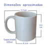 dimensões da caneca, medidas