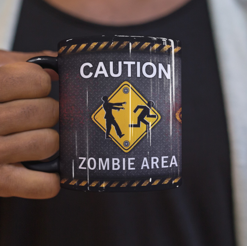 caneca de cafe area zumbi