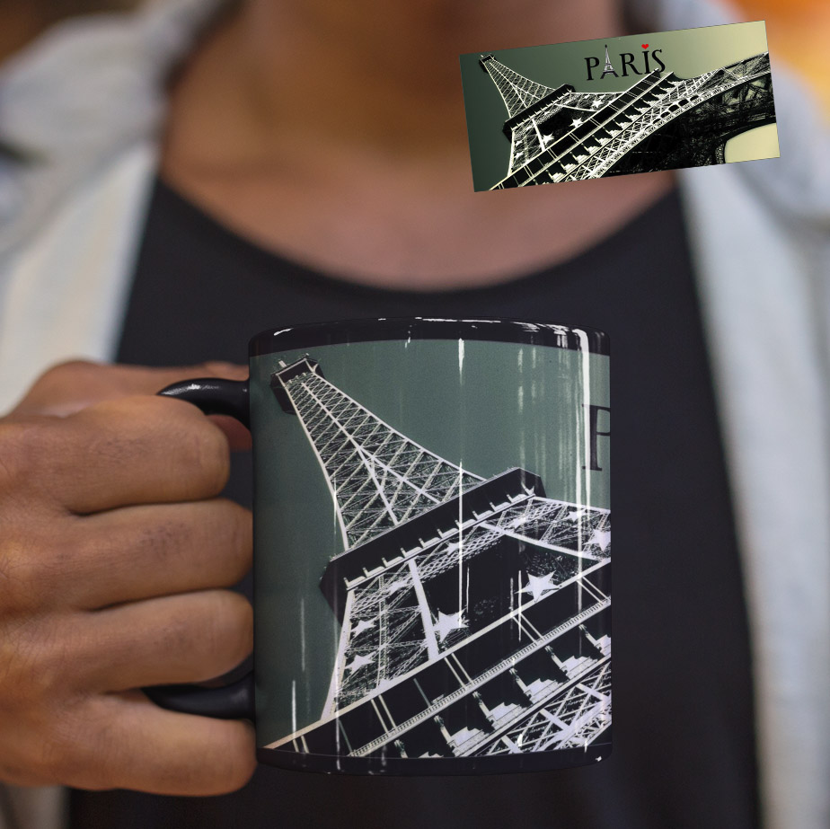 caneca de cafe Torre Eiffel