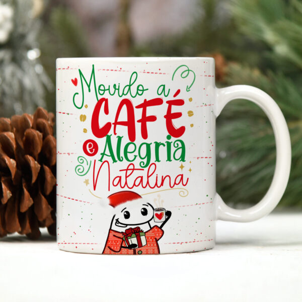 Cafe alegria natalina caneca personalizada