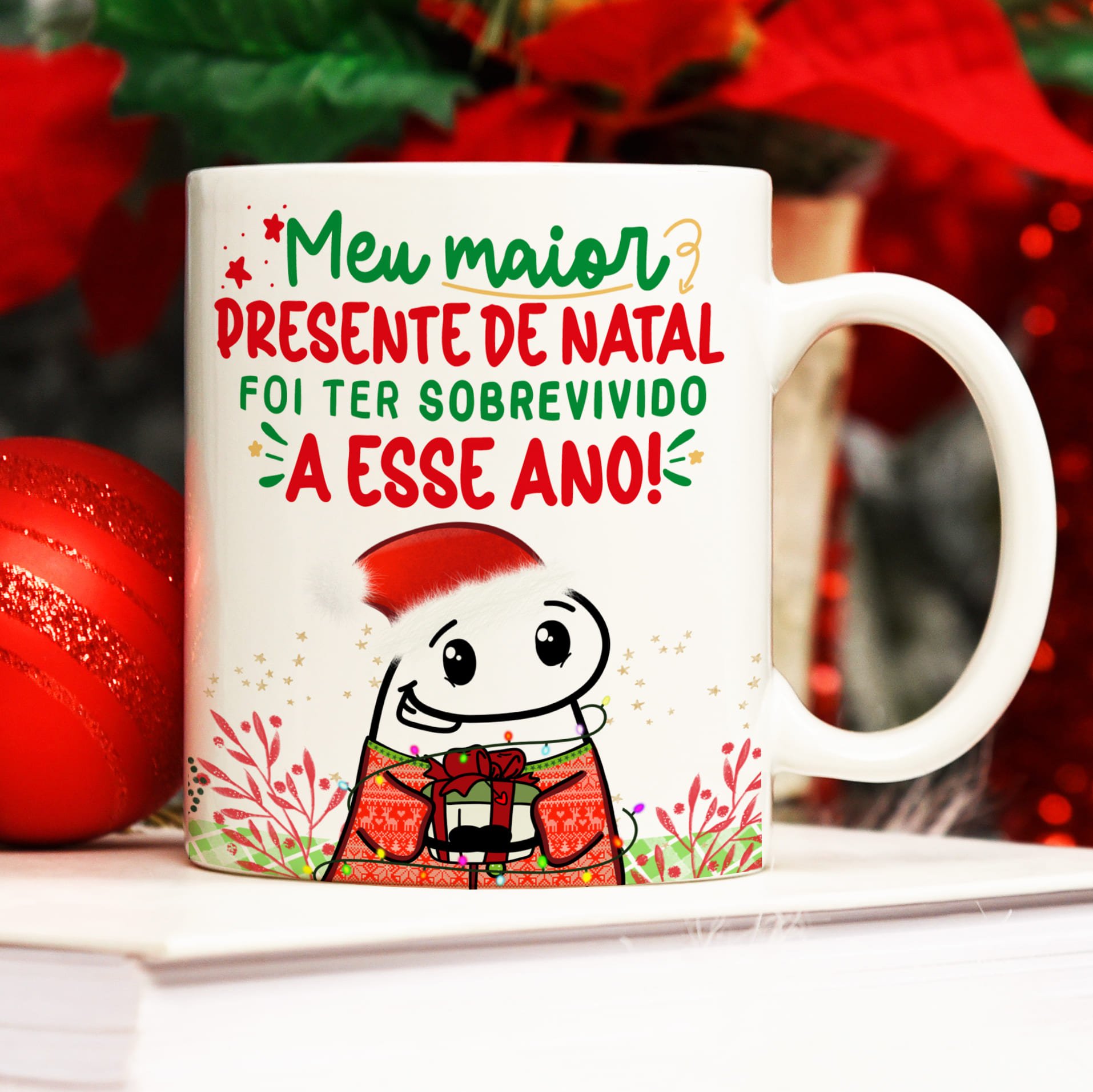 Flork Sobrevivi a esse ano caneca personalizada