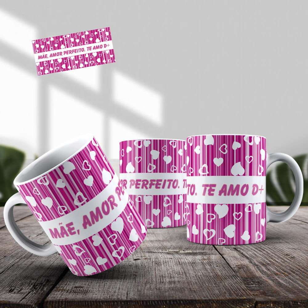 caneca mae amor perfeito