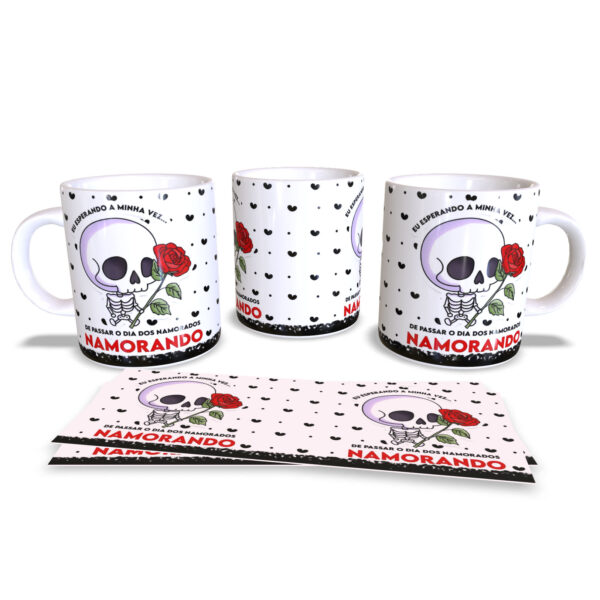 caneca dia dos namorados solteira caveira comedia
